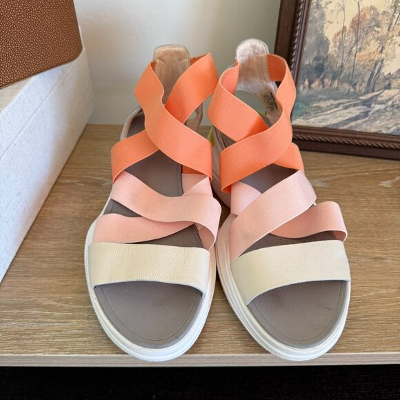 Sorel Explorer Blitz Pink & Coral Gradiant Multistrap Sandal 8 - Picture 4 of 7